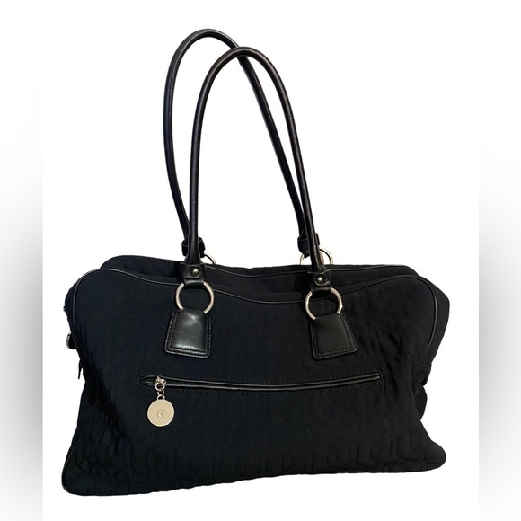 Donald J. Pliner Handbags - Donald J. Pliner Women's Quilted Weekend Satchel Bag Black Leather